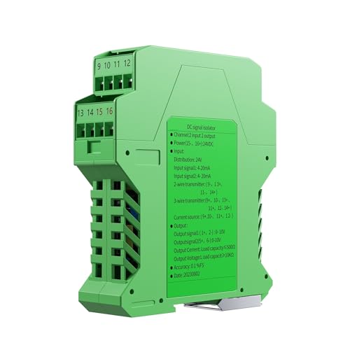 CDPDUGMN DC24V Analoger Signalkonverter 4-20 mA 0-10 V 0-5 V 0-10 mA 0-20 mA 1-5 V Signalkonverter 1 Eingang 1 Ausgang 1 Eingang 2 Ausgänge Analoger Signalisolator(2 In 4 Out,Input 0-10MA_0-10MA) von CDPDUGMN