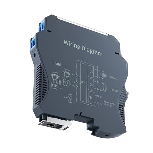CDPDUGMN DC24V Isolationssignal-Isolator 4-20 mA 0-10 V 0-5 V Analogsignal-Isolator 1 Eingang 1 Ausgang 1 Eingang 2 Ausgänge 2 Eingang 2 Ausgänge Signalkonverter(1 In 3 Out,0-10MA_Output 4-20MA) von CDPDUGMN