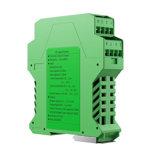 CDPDUGMN DC24V-Signalisolator 1 Eingang 1 Ausgang 1 Eingang 2 Ausgänge Analoger Signalisolator 4-20 mA 0-10 mA 0-20 mA 0-10 V 0-5 V 1-5 V Analoger Signalkonverter(2 In 2 Out,Input 0-20MA_0-10MA) von CDPDUGMN
