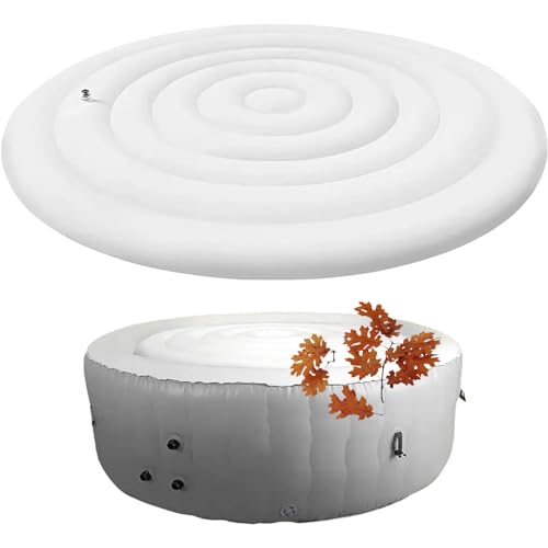 Aufblasbare Whirlpool-Abdeckung - Aufblasbare Poolabdeckung - Faltbare Schutzregenüberlaufabdeckung für aufblasbare Whirlpools im Freien (Round 170cm) von CDPTD