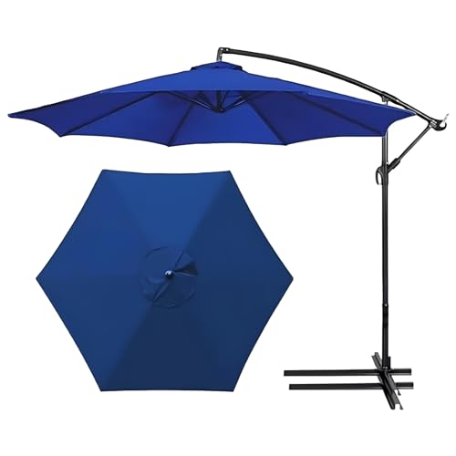 CDPTD Ersatz-Sonnensegel für Terrassenschirm, rund, 3 m, dick und stark, Ersatzabdeckung für Marktschirm, UV-Schutz, wasserdichter Marktschirm (TYP-9,2 m / 6 Rippen) von CDPTD