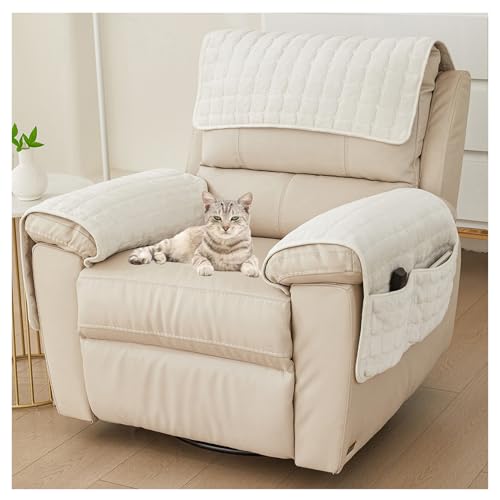 CDPTD Sofa Armlehnenbezüge, Sesselschoner Sesselauflage, Fernsehsessel Schutzbezug Anti-Rutsch, Sesselbezug Mit Taschen Für Fernsehsessel (backrest,TYP-5) von CDPTD