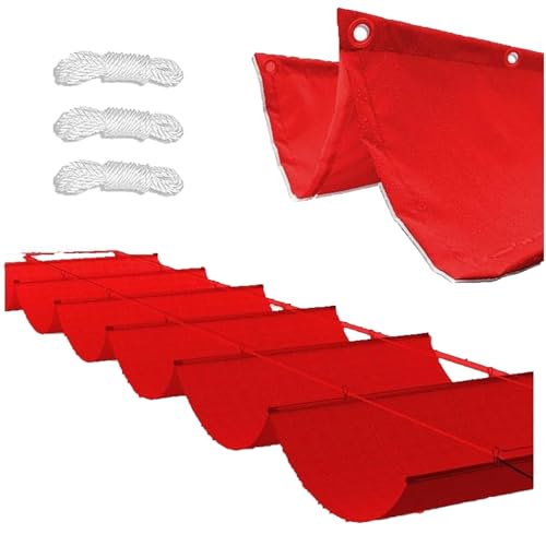 Einziehbar Welle Sonnensegel Verstellbar Aufrollbar Schattenabdeckung mit Ösen und Kordel Sonnenschutz Wasserdicht UV-beständig Outdoor Pergola Markise für Garten Terrasse Sand (1.5x8.5M,Red) von CDPTD