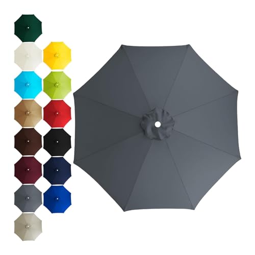 Sonnenschirm Ersatzbezug 2m 2.3m 2.5m 2.7 m 3m 6/8 Rippen,UV 50+ Patio Umbrella Cloth Cover Stoff Ersetzen Für Garten Terrasse Strand Pool Markt Tisc Ampelschirm (2..3m / 8 Rippen,TYP-1) von CDPTD