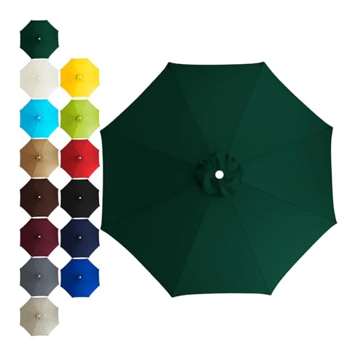 Sonnenschirm Ersatzbezug 2m 2.3m 2.5m 2.7 m 3m 6/8 Rippen,UV 50+ Patio Umbrella Cloth Cover Stoff Ersetzen Für Garten Terrasse Strand Pool Markt Tisc Ampelschirm (3m / 6 Rippen,TYP-4) von CDPTD