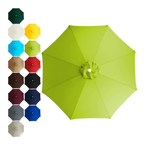Sonnenschirm Ersatzbezug 2m 2.3m 2.5m 2.7 m 3m 6/8 Rippen,UV 50+ Patio Umbrella Cloth Cover Stoff Ersetzen Für Garten Terrasse Strand Pool Markt Tisc Ampelschirm (3m / 8 Rippen,TYP-11) von CDPTD