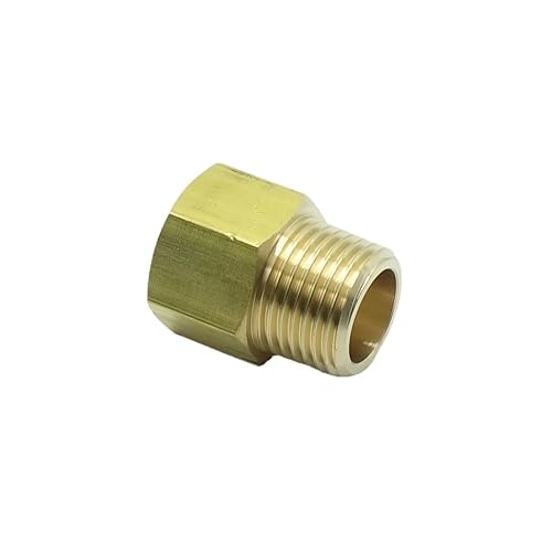CDQBWKJGFJ 1 Stück Messing 1/2 Zoll BSPT männlich auf 1/2 Zoll NPT weiblich Rohradapter Fitting von CDQBWKJGFJ
