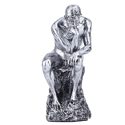 CDQL Denker-Statue, Statue des Denkers aus Gegossenem Harz, Skulpturen des Denkenden Mannes, Skulptur mit Charakter aus Kunstharz Im Europäischen Stil, Kunst-Vintage-Replik für Büro, von CDQL