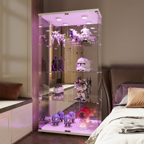 CDQL Glasvitrine Standvitrine in Weiß mit LED, 164 x 80,5 x 36,5 cm, Weinschrank aus vierschichtigem Hartglas, Vitrinen eignen Sich für Wohnzimmer, Büros, Bücher- und Weinregale CDQL Glasvitrine Standvitrine in Weiß mit LED, 164 x 80,5 x 36,5 cm, Weinschrank aus vierschichtigem Hartglas, Vitrinen eignen Sich für Wohnzimmer, Büros, Bücher- und Weinregale von CDQL