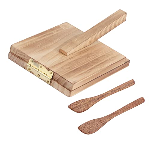 Multifunktionale Holz-Tortilla-Presse, Mexikanische Tortillera-Presse mit Holzgriff, Rutschfeste Quadratische Holzmehl-Tortilla-Presse, Fein Verarbeitetes Teigpresswerkzeug Multifunktionale Holz-Tortilla-Presse, Mexikanische Tortillera-Presse mit Holzgriff, Rutschfeste Quadratische Holzmehl-Tortilla-Presse, Fein Verarbeitetes Teigpresswerkzeug von CDQL