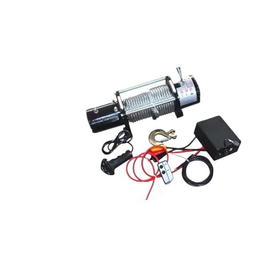 12V 24V 4309kg 3,85KW 6m/min Automontierte elektrische Winde Elektronische Autowinde Kompatibel for Geländefahrzeugwinde Elektromagnetische Bremse(24V) von CDQMTGCM