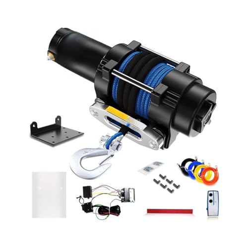 12V 4500 lb elektrische Winde synthetisches Seil ATV UTV Winde mit Montagehalterung Kompatibel for ATV/UTV-Traktion von CDQMTGCM