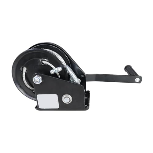 1800LBS Tragbare selbstsichernde Handwinde mit Drahtseil und manueller Handwinde und Handwinde(Black) von CDQMTGCM