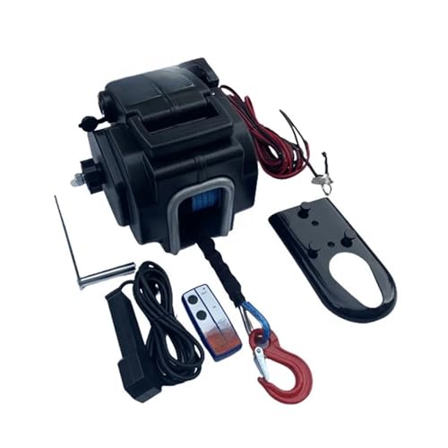 For 5000 Pfund tragbare elektrische Winde Yacht Abschleppen Selbstfahrende Selbstrettungswinde Marine Selbstfahrende Tour Drahtsteuerung 12V(Steel wire rope) von CDQMTGCM