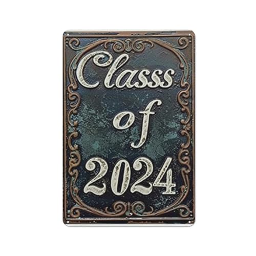 CDSASHCA Metall-Blechschilder im Retro-Stil mit Junggesellenhut-Muster, "Class of 5,131.0 cm, Campus, Hof, Garten, Abschlussfeier, Studentenwohnungen, Wandkunst, Dekoration, lustiges CDSASHCA Metall-Blechschilder im Retro-Stil mit Junggesellenhut-Muster, "Class of 5,131.0 cm, Campus, Hof, Garten, Abschlussfeier, Studentenwohnungen, Wandkunst, Dekoration, lustiges von CDSASHCA