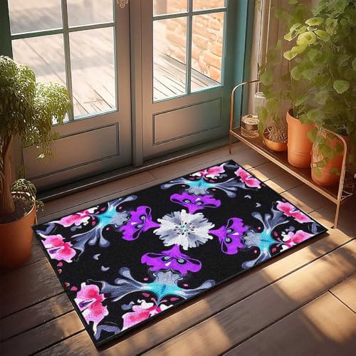 CDSS Bar-Dekoration für Zuhause, florales Fantasie: buntes abstraktes Design, Fußmatte, positive Fußmatte, Geschenke für Heimdekoration (50 x 80 cm) von CDSS