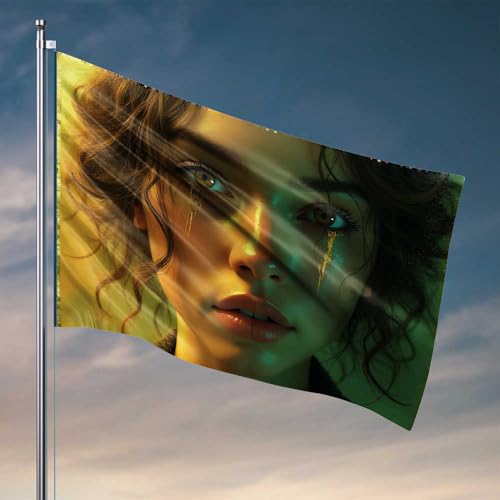 Cave Man Bar Golden Tears: A Mysterious Portrait Flag Pool Stuff Gartenflaggen Frühling und Sommer (120 x 180 cm) von CDSS