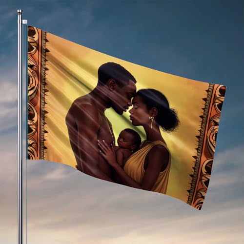 Cave Man Bar Love And Unity: A Family Portrait Flagge Pool Stuff Gartenflaggen Frühling und Sommer (152 x 244 cm) von CDSS