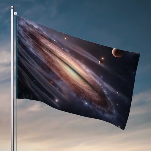 Coole Flaggen für die Männerhöhle, galaktische Reise: Erkundung des Universums, Flaggen für Zimmer, Mädchen, cooles Raumzubehör für Tee (60 x 90 cm) von CDSS