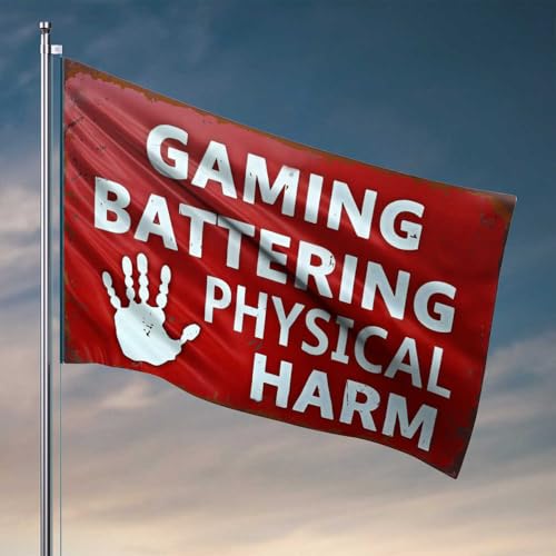 Country Boy Flaggen Warnung: Gaming Can Lead To Physical Harm Flagge, Teen Boy Room Decor Funy Flags (120 x 180 cm) von CDSS
