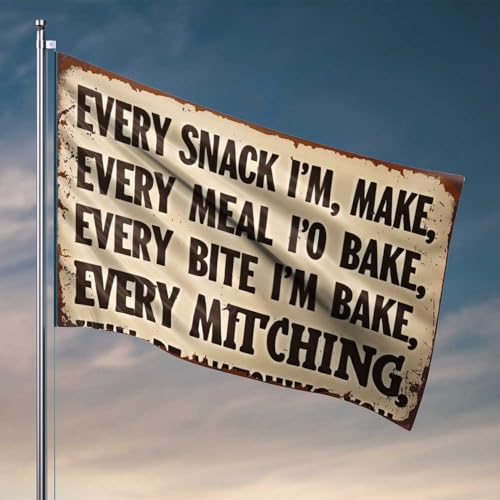 Flagge für Männer, Höhlen, Bar, jeden Snack, jede Mahlzeit, jeden Biss, Flaggen für Zimmer, Teenager, Mädchen, Herbstgartenflagge (30 x 45 cm) von CDSS