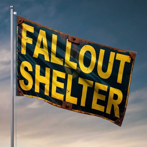 Flaggen für Mädchenzimmer, Fallout-Unterschlupf, Schilder: Nostalgischer Look, Heimdekoration, für Männer, Outdoor-Schilder und Dekoration (120 x 180 cm) von CDSS