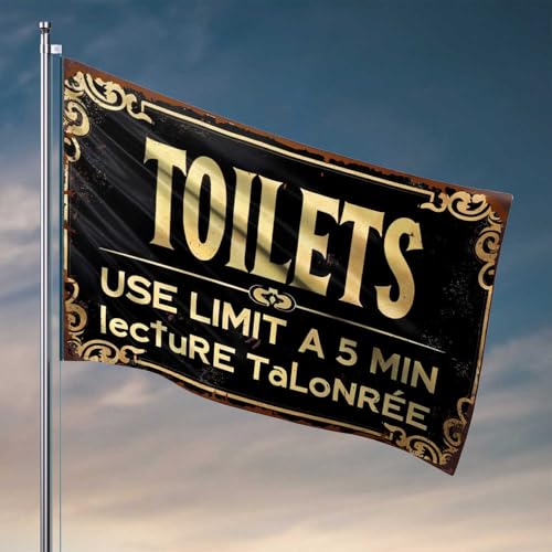 Für die Jungen-Flagge, Zeitbegrenzung für Toiletten: 5-Minuten-Flagge, Schlafzimmer, Türdekoration, Studentenwohnheim, Raumdekoration (30 x 45 cm) von CDSS