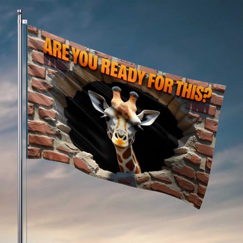 Lustige Wandflaggen, Giraffe, bricht durch die Wand, Dekoration für Zuhause, Zimmer, 30 x 45 cm Lustige Wandflaggen, Giraffe, bricht durch die Wand, Dekoration für Zuhause, Zimmer, 30 x 45 cm von CDSS