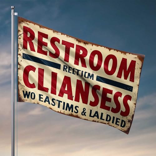 Männerhöhle Bar Toilette Rektifikation: Sauberkeit Erste Flagge Flaggen für Zimmer Teenager Mädchen Herbst Gartenflagge (30 x 45 cm) von CDSS