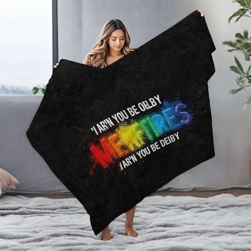 Mom Blanket Rainbow Merfires: A Colorful Celebration Flannel Blanket Mom Blanket Custom Blanket with Picture(127x100cm) von CDSS
