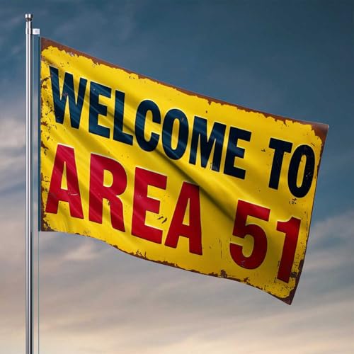 Schlafzimmer-Türdekoration, Aufschrift "Welcome to the Mysterious Area", 51 Flagge, Bar, Männerhöhle, Dekoration, lustige Outdoor-Dekoration (152 x 244 cm) von CDSS