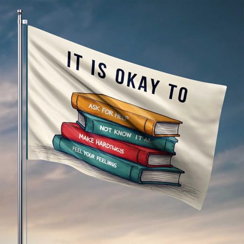 Schlafzimmertür-Dekoration, Aufschrift "It's Okay To Ask For Hilfe", Außendekoration für Hof, Schlafzimmer, Dekoration für Männer (60 x 90 cm) von CDSS