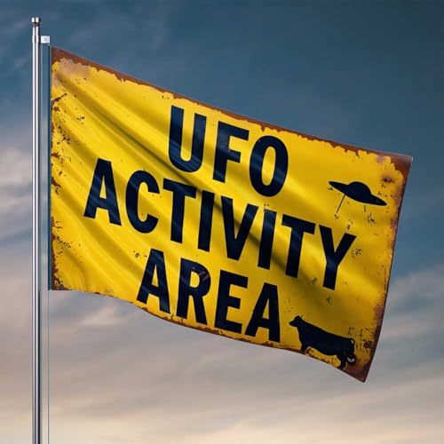 Stuff For Your Room Ufo Activity Area: A Mysterious Sign Flag Room Decor For Men Deck Decor (60 x 90 cm) von CDSS