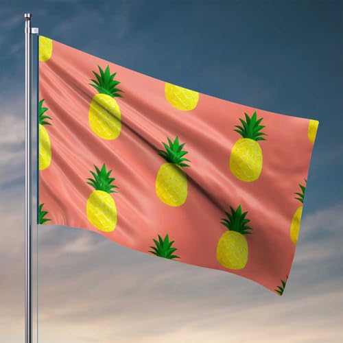 Vintage-Dekor, Sommer-Ananas-Muster, Hintergrund, Flagge, Mann, Cabe, Dekor, Deck-Dekor (120 x 180 cm) von CDSS