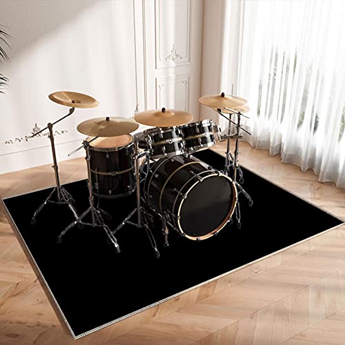 CDVR Drum Teppich Schlagzeug Teppich Schallschutz Teppich Schallschutzmatte rutschfeste Trommel Teppiche Schallschutzdecke, Drum Rug Matte Drumteppich Schlagzeugteppich 200 x 160 cm (Verdickter) von CDVR