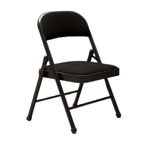 CDXINNUO Stuhl Einfacher Klappstuhl, Rückenlehnenstuhl, Tragbarer Bürostuhl, Konferenzstuhl, Einfacher Hocker, Computerstuhl Computer Stuhl (Color : Black, Size : C) von CDXINNUO