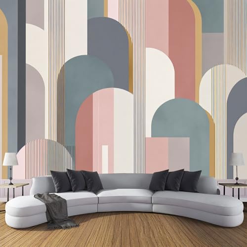 CDXNORA 3D-Moderne Eleganz Panorama-Tapete aus Seide,300×210 cm,Geometrische Formen große Wandbilder, Poster, Panorama-Wandteppich für Wohnzimmer, Erwachsene, Kinderzimmer Dekoration,Blau Rosa CDXNORA 3D-Moderne Eleganz Panorama-Tapete aus Seide,300×210 cm,Geometrische Formen große Wandbilder, Poster, Panorama-Wandteppich für Wohnzimmer, Erwachsene, Kinderzimmer Dekoration,Blau Rosa von CDXNORA