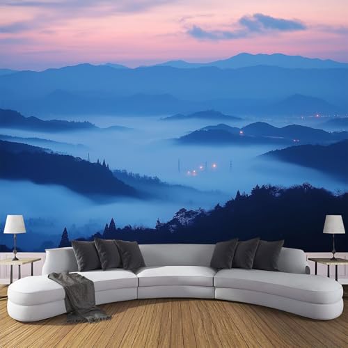 CDXNORA 3D-Tapete mit Natürliche Landschaft,300×210cm Wandbild Waldberge für Wohnzimmer, nicht selbstklebende Blau Rosa Seidenwandmalerei für Sofa, Schlafzimmer, Esszimmer, Wohnzimmer, Wandmalere CDXNORA 3D-Tapete mit Natürliche Landschaft,300×210cm Wandbild Waldberge für Wohnzimmer, nicht selbstklebende Blau Rosa Seidenwandmalerei für Sofa, Schlafzimmer, Esszimmer, Wohnzimmer, Wandmalere von CDXNORA