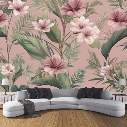 CDXNORA 3D-Tropische Blumen Panorama-Tapete aus Seide,400×280 cm,Blüten Und Blätter große Wandbilder, Poster, Panorama-Wandteppich für Wohnzimmer, Erwachsene, Kinderzimmer Dekoration,Rosa CDXNORA 3D-Tropische Blumen Panorama-Tapete aus Seide,400×280 cm,Blüten Und Blätter große Wandbilder, Poster, Panorama-Wandteppich für Wohnzimmer, Erwachsene, Kinderzimmer Dekoration,Rosa von CDXNORA