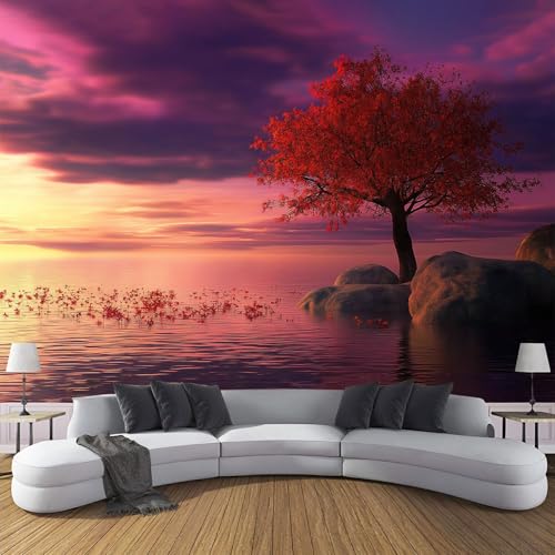 CDXNORA Seidentapeten 350×256cm Kunststil Tapete Wandtapete Wanddeko Design Schöner Sonnenuntergangsbaum Mustertapete XXL Lila Wandtapete Schlafzimmer Wohnzimmer Kinderzimmer Dekoration CDXNORA Seidentapeten 350×256cm Kunststil Tapete Wandtapete Wanddeko Design Schöner Sonnenuntergangsbaum Mustertapete XXL Lila Wandtapete Schlafzimmer Wohnzimmer Kinderzimmer Dekoration von CDXNORA