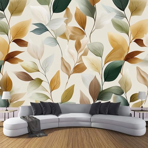 CDXNORA Seidentapeten Beige 350×256 cm Aquarellpflanzen Tapete Wandtapete Wanddeko Braune Blätter Mustertapete Wand Dekoration Wohnzimmer Schlafzimmer Büro Flur CDXNORA Seidentapeten Beige 350×256 cm Aquarellpflanzen Tapete Wandtapete Wanddeko Braune Blätter Mustertapete Wand Dekoration Wohnzimmer Schlafzimmer Büro Flur von CDXNORA