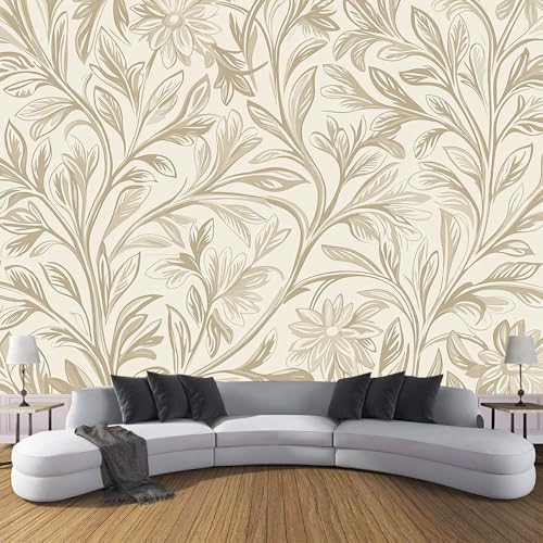 CDXNORA Seidentapeten Beige 350×256cm Elegante Pflanzen Tapete Wandtapete Wanddeko Blattstruktur Mustertapete Wand Dekoration Wohnzimmer Schlafzimmer Büro Flur CDXNORA Seidentapeten Beige 350×256cm Elegante Pflanzen Tapete Wandtapete Wanddeko Blattstruktur Mustertapete Wand Dekoration Wohnzimmer Schlafzimmer Büro Flur von CDXNORA