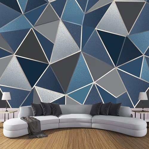 CDXNORA Seidentapeten Blaugrau 350×256cm Abstrakte Geometrie Tapete Wandtapete Wanddeko Dreieck Mustertapete Wand Dekoration Wohnzimmer Schlafzimmer Büro Flur CDXNORA Seidentapeten Blaugrau 350×256cm Abstrakte Geometrie Tapete Wandtapete Wanddeko Dreieck Mustertapete Wand Dekoration Wohnzimmer Schlafzimmer Büro Flur von CDXNORA