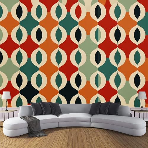 CDXNORA Seidentapeten Rot Grün Orange 400×280 cm Abstrakt Tapete Wandtapete Wanddeko Farbgeometrie Mustertapete Wand Dekoration Wohnzimmer Schlafzimmer Büro Flur CDXNORA Seidentapeten Rot Grün Orange 400×280 cm Abstrakt Tapete Wandtapete Wanddeko Farbgeometrie Mustertapete Wand Dekoration Wohnzimmer Schlafzimmer Büro Flur von CDXNORA