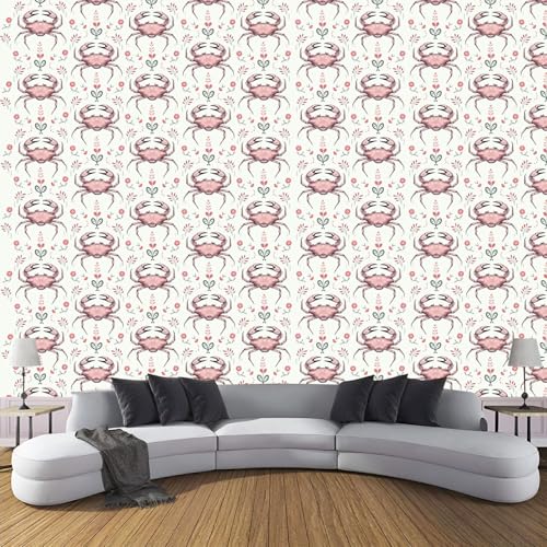 Fototapete 350×256 cm - Einfach Foto Tapete Schlafzimmer Wohnzimmer Creme Seidetapete XXL Wandtapete Motivtapeten Bildtapete 3d Effekt Wand Dekoration - Krabbenblumen Fototapete 350×256 cm - Einfach Foto Tapete Schlafzimmer Wohnzimmer Creme Seidetapete XXL Wandtapete Motivtapeten Bildtapete 3d Effekt Wand Dekoration - Krabbenblumen von CDXNORA