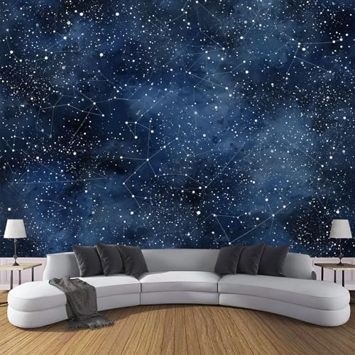 Fototapete 400×280 cm - Aquarell Foto Tapete Schlafzimmer Wohnzimmer Blau Seidetapete XXL Wandtapete Motivtapeten Bildtapete 3d Effekt Wand Dekoration - Sternbild Sternenhimmel Fototapete 400×280 cm - Aquarell Foto Tapete Schlafzimmer Wohnzimmer Blau Seidetapete XXL Wandtapete Motivtapeten Bildtapete 3d Effekt Wand Dekoration - Sternbild Sternenhimmel von CDXNORA