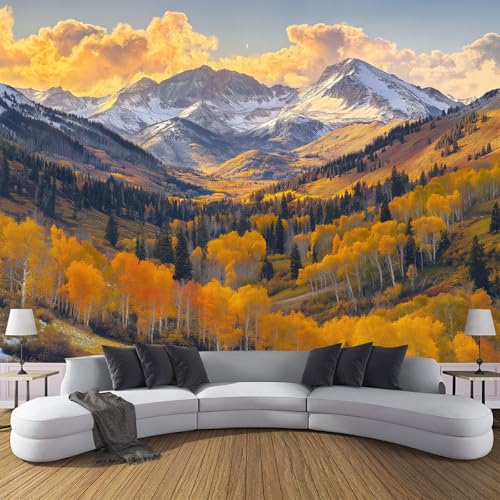 Fototapete Herbstlandschaft 300×210cm XL Tapete San Francisco Berge Fototapeten Seide Tapeten Gelb Wandbild Wand Schlafzimmer Wohnzimmer 3d Effekt Wand Dekoration Fototapete Herbstlandschaft 300×210cm XL Tapete San Francisco Berge Fototapeten Seide Tapeten Gelb Wandbild Wand Schlafzimmer Wohnzimmer 3d Effekt Wand Dekoration von CDXNORA