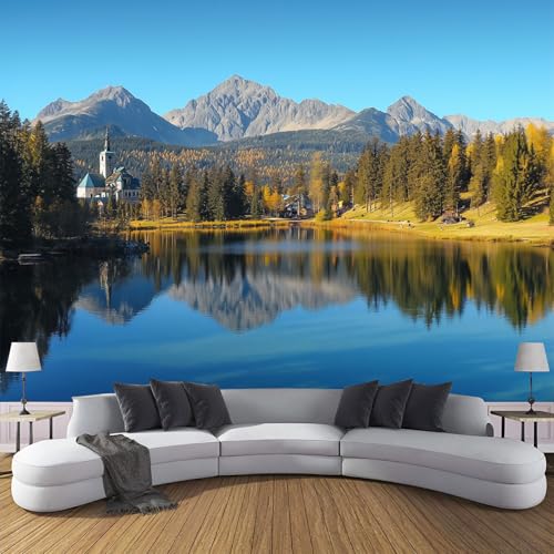 Fototapete Natürliche Landschaft 150×105cm XL Tapete Berge Und See Fototapeten Seide Tapeten Blaugrün Wandbild Wand Schlafzimmer Wohnzimmer 3d Effekt Wand Dekoration Fototapete Natürliche Landschaft 150×105cm XL Tapete Berge Und See Fototapeten Seide Tapeten Blaugrün Wandbild Wand Schlafzimmer Wohnzimmer 3d Effekt Wand Dekoration von CDXNORA