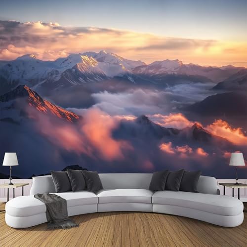 Fototapete Natürliche Landschaft 350×256cm XL Tapete Himalaya Fototapeten Seide Tapeten Blau Orange Wandbild Wand Schlafzimmer Wohnzimmer 3d Effekt Wand Dekoration Fototapete Natürliche Landschaft 350×256cm XL Tapete Himalaya Fototapeten Seide Tapeten Blau Orange Wandbild Wand Schlafzimmer Wohnzimmer 3d Effekt Wand Dekoration von CDXNORA