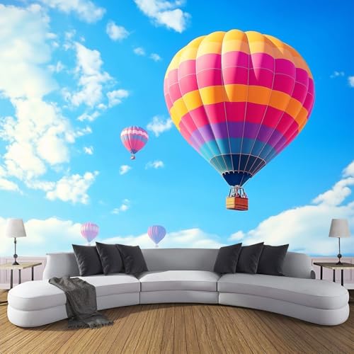 Fototapete Traum 400×280cm XL Tapete Heißluftballon Im Blauen Himmel Fototapeten Seide Tapeten Blau Wandbild Wand Schlafzimmer Wohnzimmer 3d Effekt Wand Dekoration Fototapete Traum 400×280cm XL Tapete Heißluftballon Im Blauen Himmel Fototapeten Seide Tapeten Blau Wandbild Wand Schlafzimmer Wohnzimmer 3d Effekt Wand Dekoration von CDXNORA